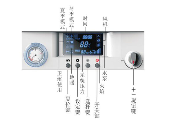 西洛德壁掛爐按鍵功能